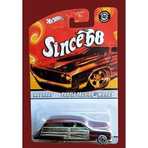 2008 Hot Wheels PURPLE PASSION WOODY Since 68 Hot Rods Metalflake Burgundy 1:64